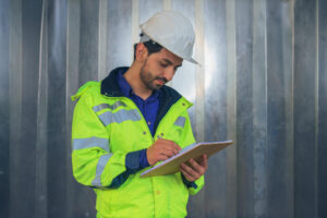 Custom safety vest with Ipad Pocket