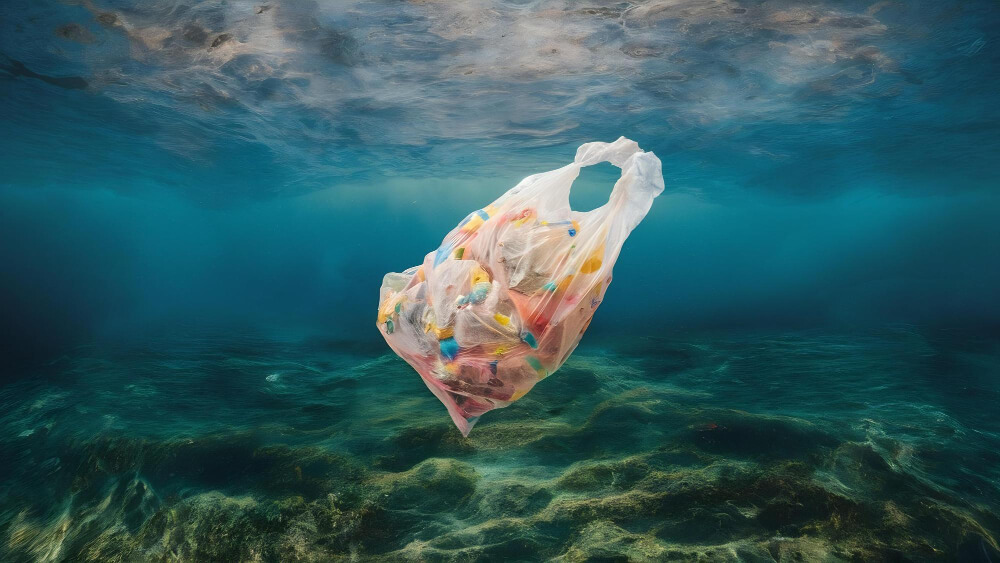 ocean waste plastic packaging