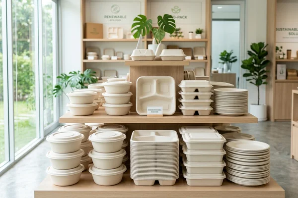 Sugarcane Bagasse Eco Trays